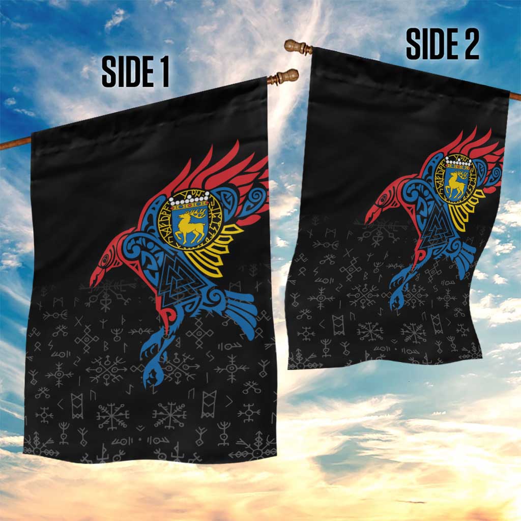 Aland Vikings Culture Garden Flag Norse Mythology Raven Tattoo