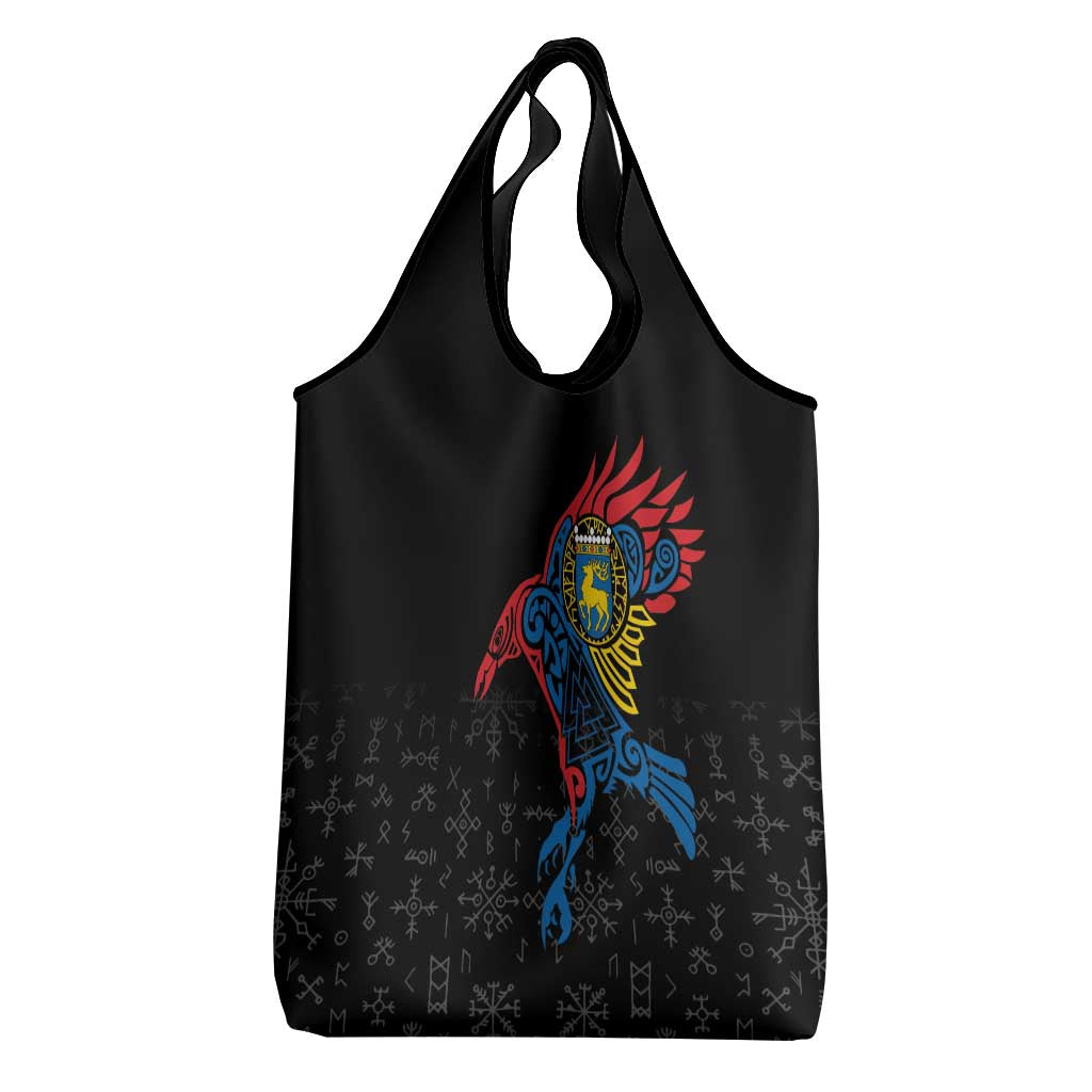 Aland Vikings Culture Grocery Bag Norse Mythology Raven Tattoo