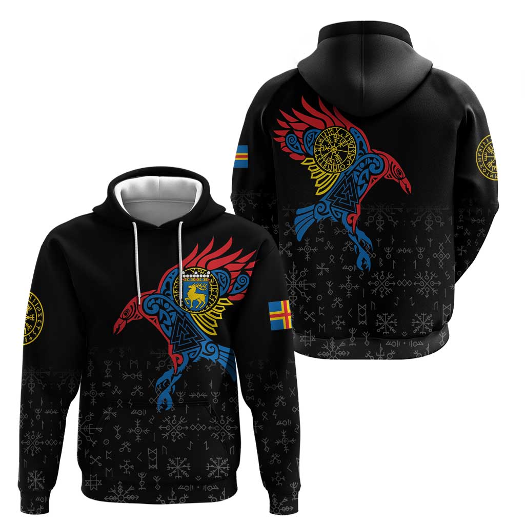 Aland Vikings Culture Hoodie Norse Mythology Raven Tattoo