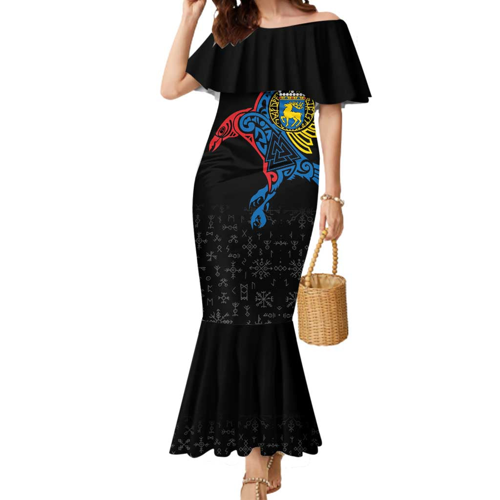 Aland Vikings Culture Mermaid Dress Norse Mythology Raven Tattoo