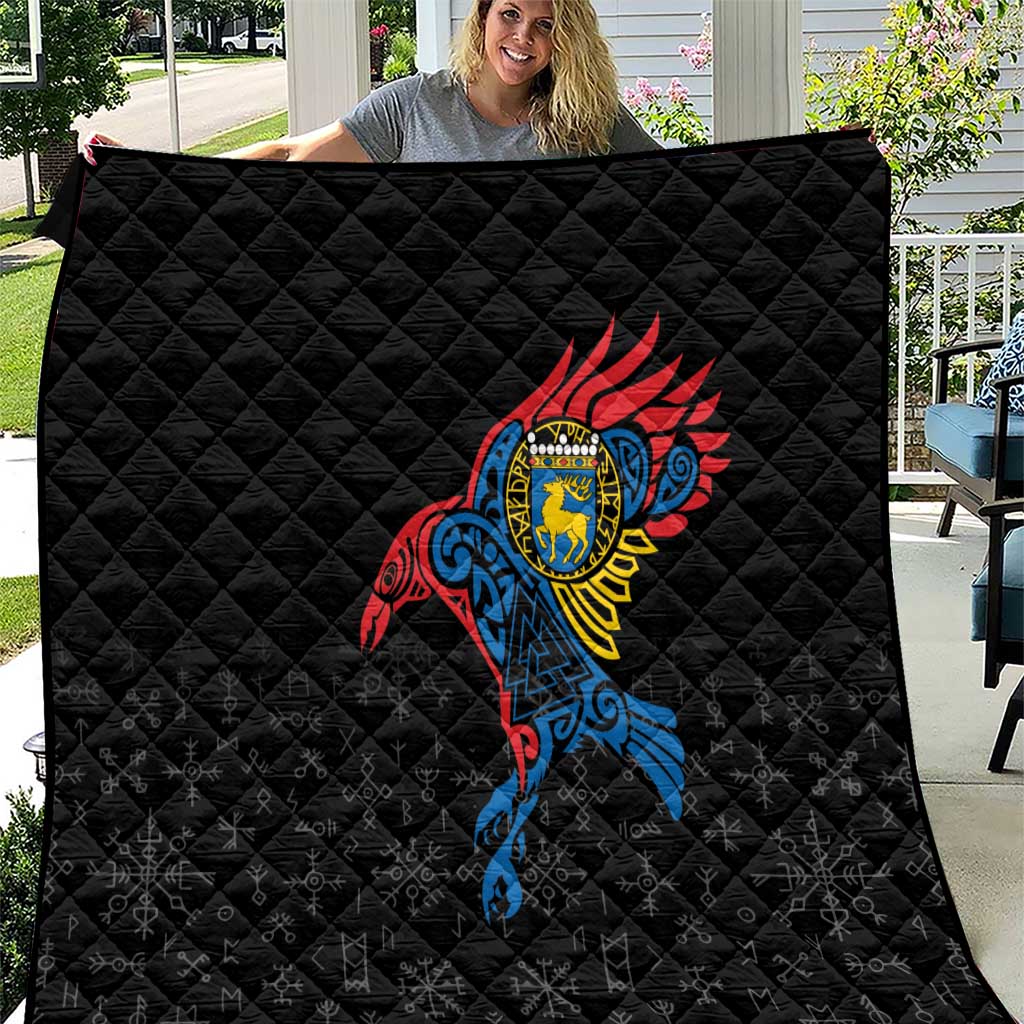 Aland Vikings Culture Quilt Norse Mythology Raven Tattoo