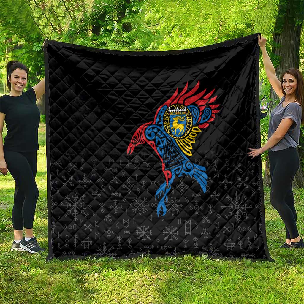 Aland Vikings Culture Quilt Norse Mythology Raven Tattoo