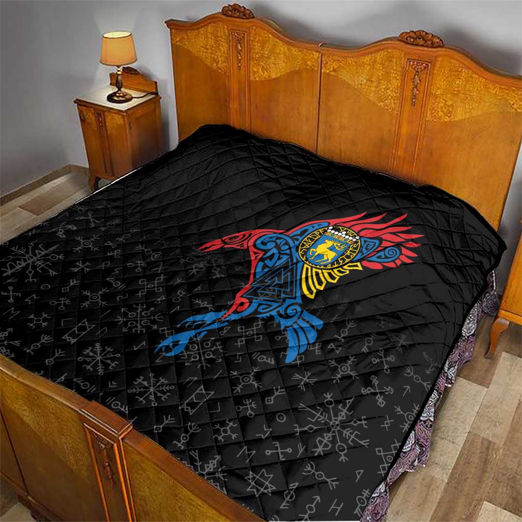 Aland Vikings Culture Quilt Norse Mythology Raven Tattoo