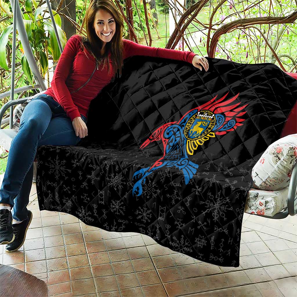 Aland Vikings Culture Quilt Norse Mythology Raven Tattoo