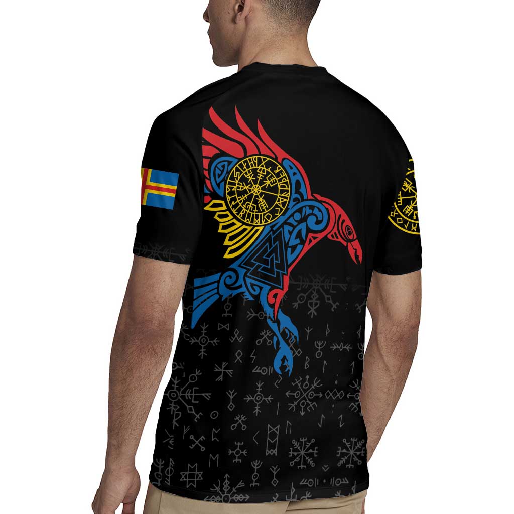 Aland Vikings Culture Rugby Jersey Norse Mythology Raven Tattoo