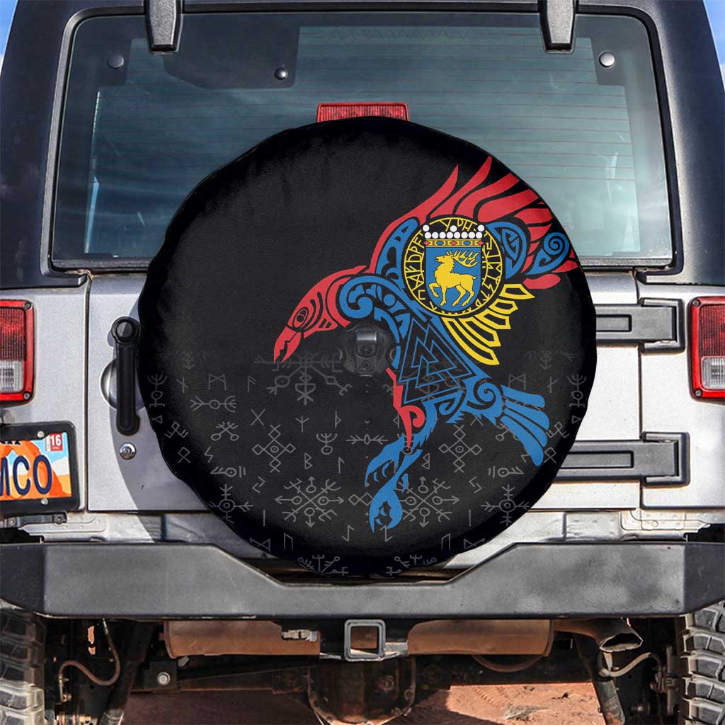 Aland Vikings Culture Spare Tire Cover Norse Mythology Raven Tattoo