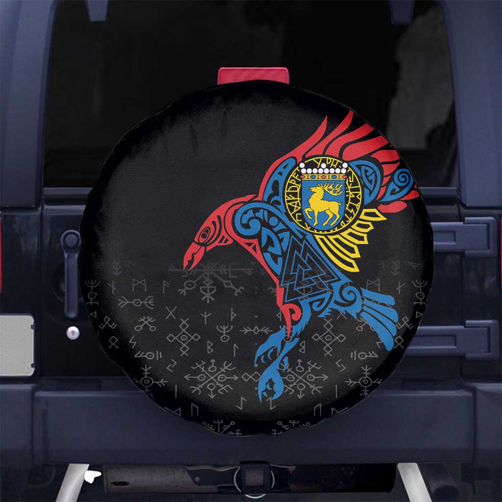 Aland Vikings Culture Spare Tire Cover Norse Mythology Raven Tattoo