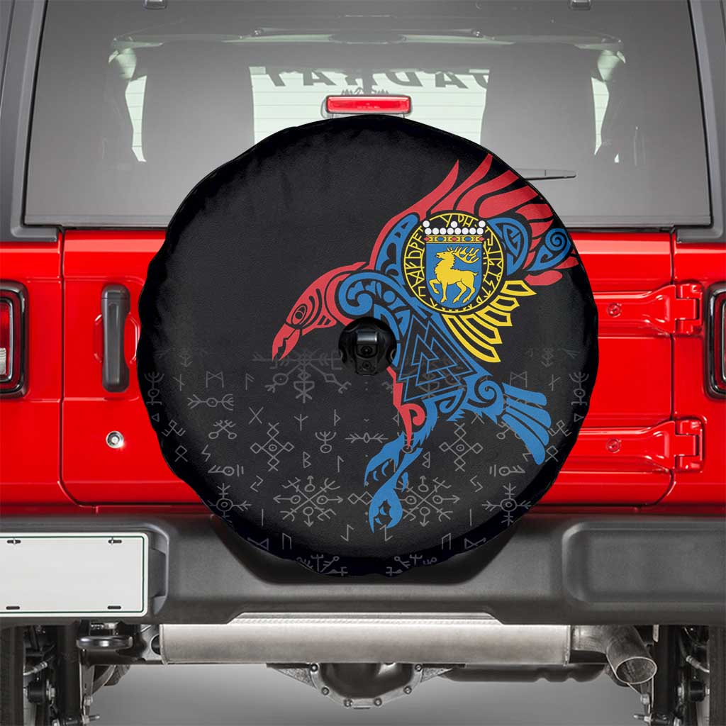 Aland Vikings Culture Spare Tire Cover Norse Mythology Raven Tattoo
