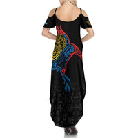 Aland Vikings Culture Summer Maxi Dress Norse Mythology Raven Tattoo
