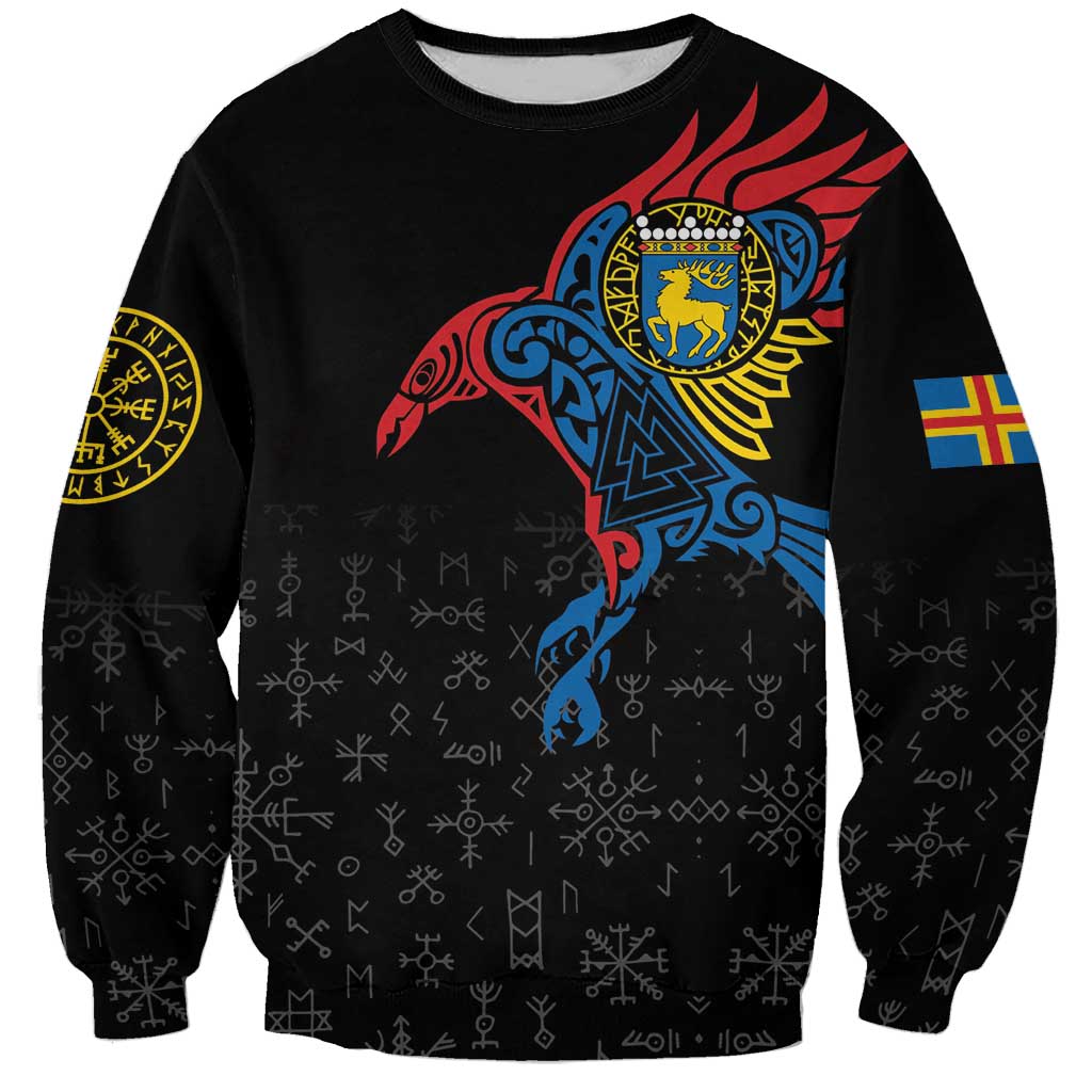 Aland Vikings Culture Sweatshirt Norse Mythology Raven Tattoo