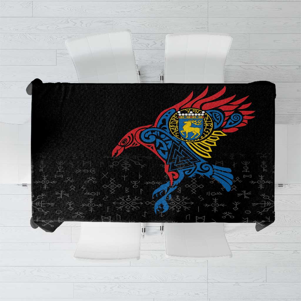 Aland Vikings Culture Tablecloth Norse Mythology Raven Tattoo