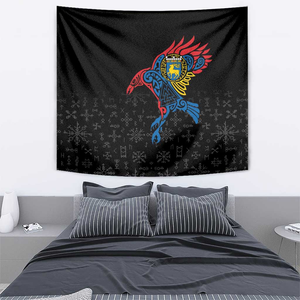 Aland Vikings Culture Tapestry Norse Mythology Raven Tattoo