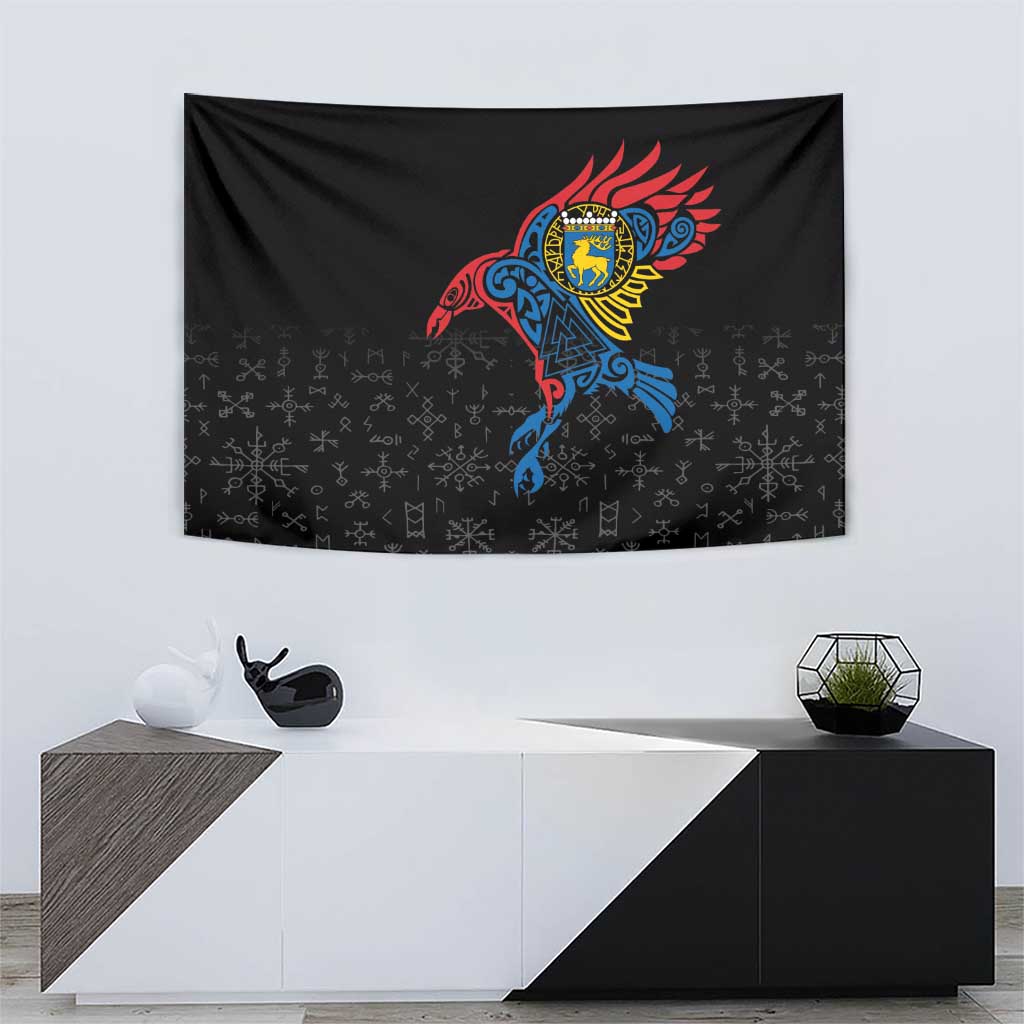 Aland Vikings Culture Tapestry Norse Mythology Raven Tattoo