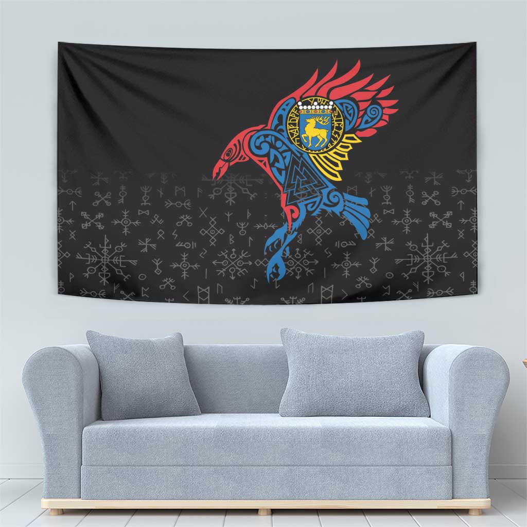 Aland Vikings Culture Tapestry Norse Mythology Raven Tattoo