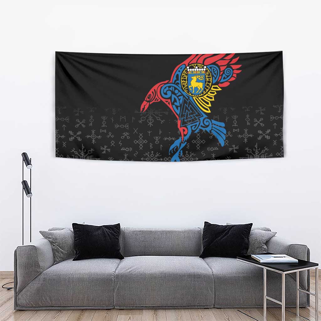 Aland Vikings Culture Tapestry Norse Mythology Raven Tattoo