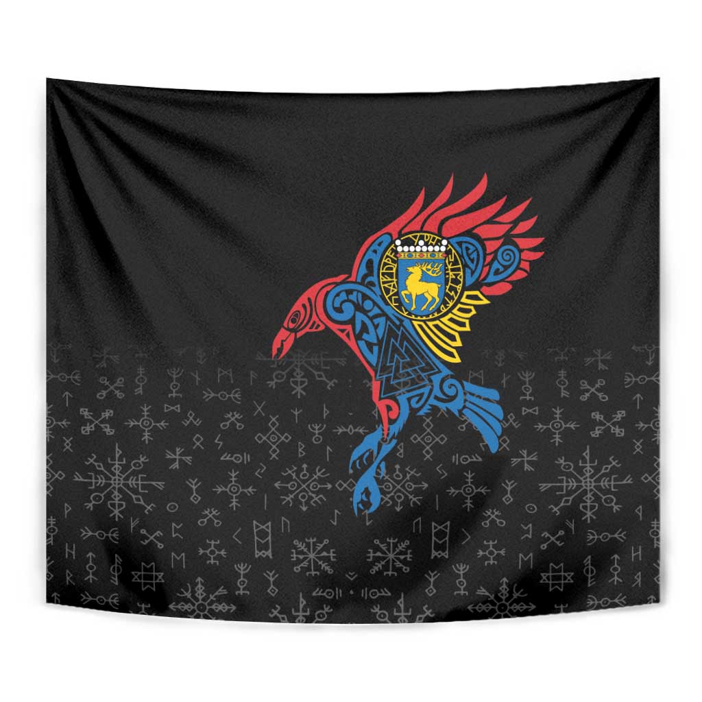 Aland Vikings Culture Tapestry Norse Mythology Raven Tattoo