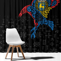 Aland Vikings Culture Window Curtain Norse Mythology Raven Tattoo