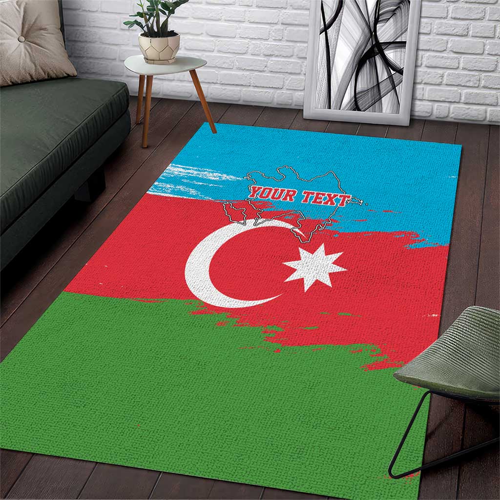 Personalized Azerbaijan Flag Style Area Rug Azerbaijani Flag Day