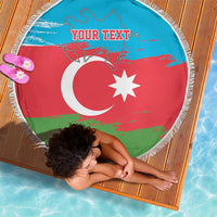 Personalized Azerbaijan Flag Style Beach Blanket Azerbaijani Flag Day