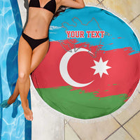 Personalized Azerbaijan Flag Style Beach Blanket Azerbaijani Flag Day