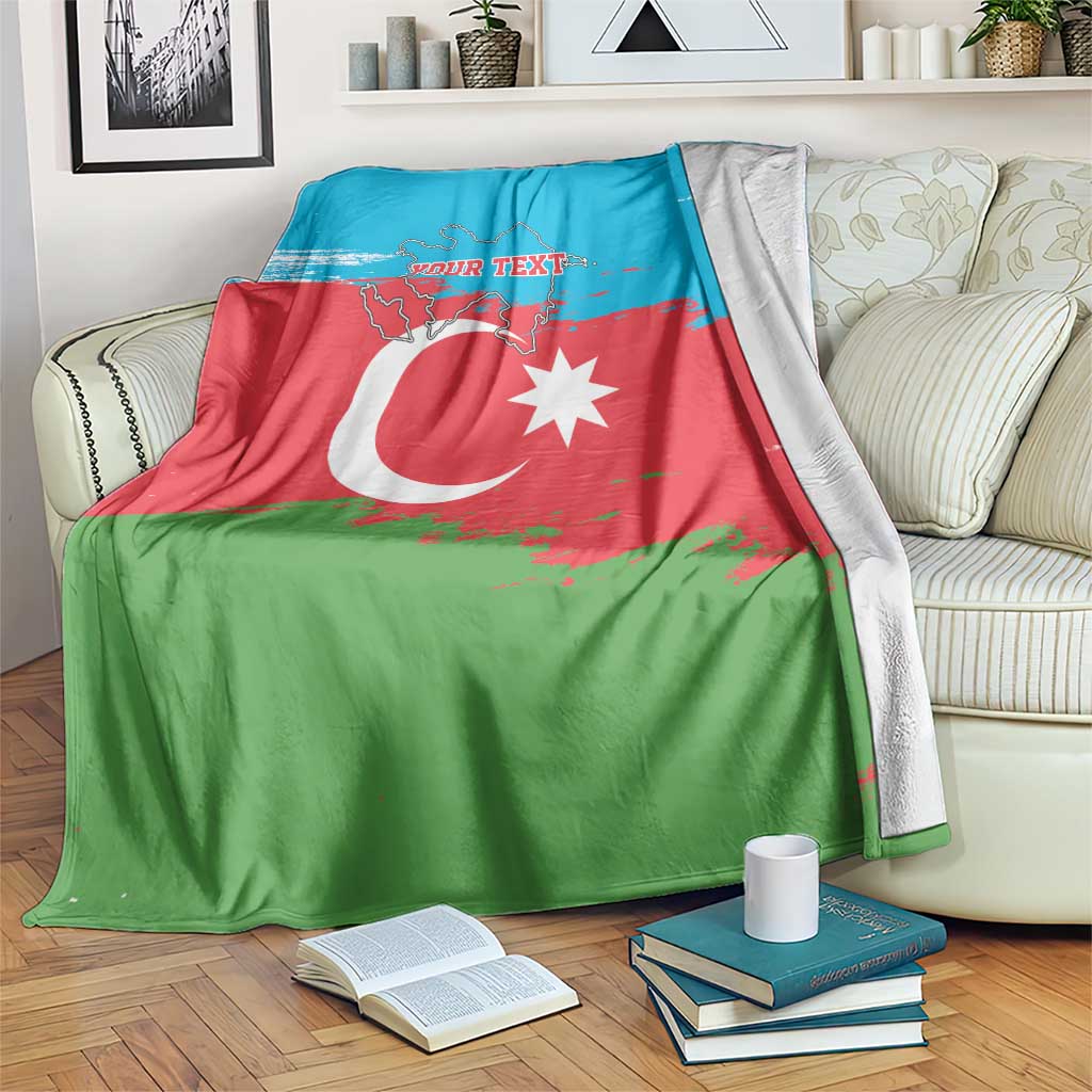 Personalized Azerbaijan Flag Style Blanket Azerbaijani Flag Day