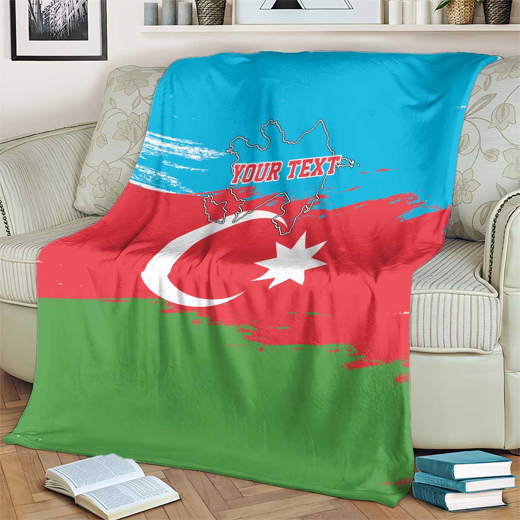 Personalized Azerbaijan Flag Style Blanket Azerbaijani Flag Day