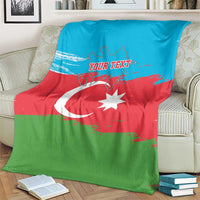 Personalized Azerbaijan Flag Style Blanket Azerbaijani Flag Day