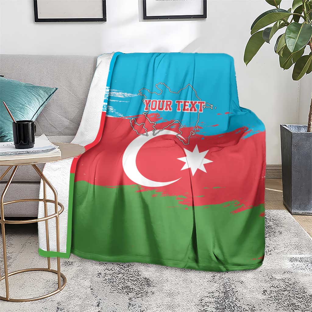 Personalized Azerbaijan Flag Style Blanket Azerbaijani Flag Day