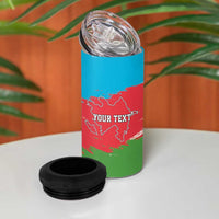 Personalized Azerbaijan Flag Style 4 in 1 Can Cooler Tumbler Azerbaijani Flag Day