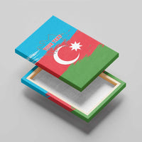 Personalized Azerbaijan Flag Style Canvas Wall Art Azerbaijani Flag Day