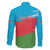 Personalized Azerbaijan Flag Style Family Matching Long Sleeve Bodycon Dress and Hawaiian Shirt Azerbaijani Flag Day