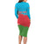 Personalized Azerbaijan Flag Style Family Matching Long Sleeve Bodycon Dress and Hawaiian Shirt Azerbaijani Flag Day
