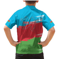 Personalized Azerbaijan Flag Style Family Matching Mermaid Dress and Hawaiian Shirt Azerbaijani Flag Day
