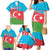 Personalized Azerbaijan Flag Style Family Matching Mermaid Dress and Hawaiian Shirt Azerbaijani Flag Day