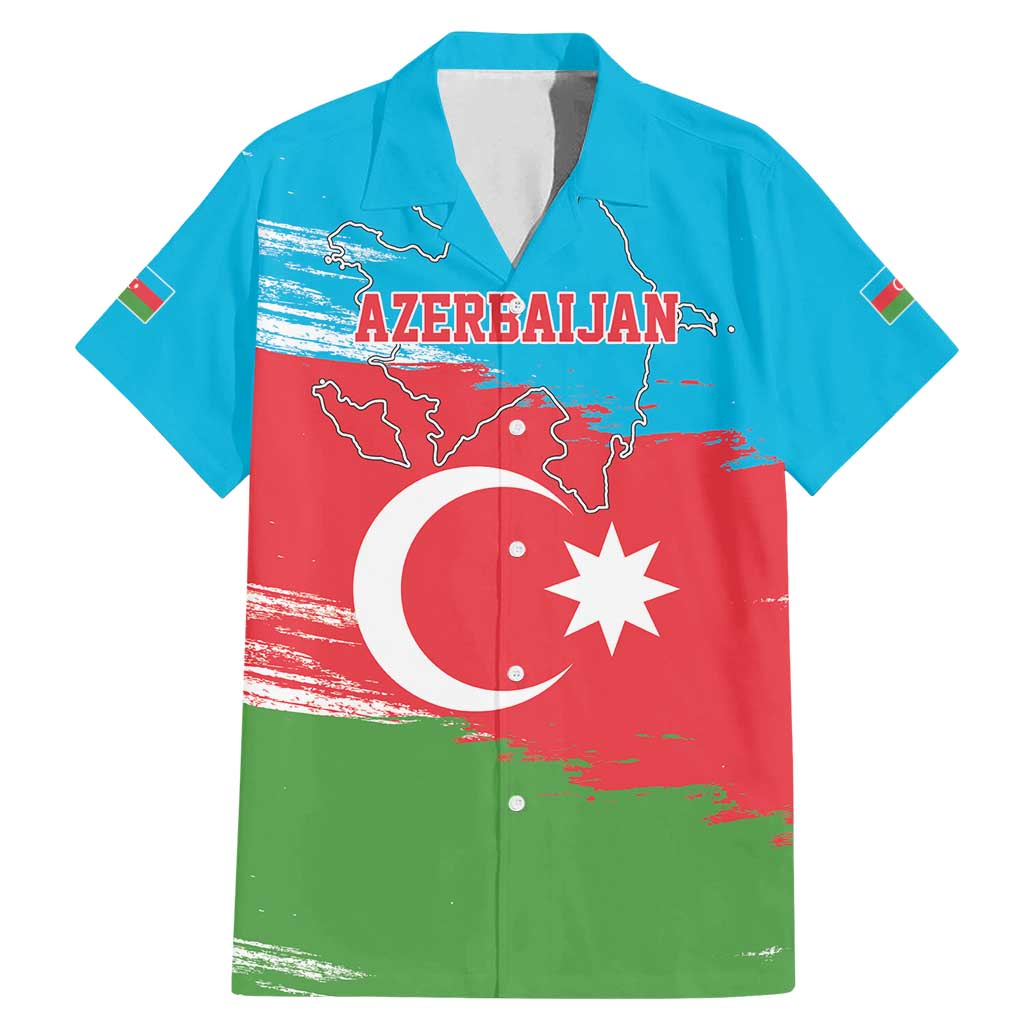 Personalized Azerbaijan Flag Style Family Matching Mermaid Dress and Hawaiian Shirt Azerbaijani Flag Day