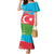 Personalized Azerbaijan Flag Style Family Matching Mermaid Dress and Hawaiian Shirt Azerbaijani Flag Day