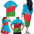 Personalized Azerbaijan Flag Style Family Matching Off The Shoulder Long Sleeve Dress and Hawaiian Shirt Azerbaijani Flag Day