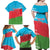 Personalized Azerbaijan Flag Style Family Matching Off Shoulder Maxi Dress and Hawaiian Shirt Azerbaijani Flag Day