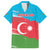 Personalized Azerbaijan Flag Style Family Matching Off Shoulder Maxi Dress and Hawaiian Shirt Azerbaijani Flag Day