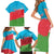 Personalized Azerbaijan Flag Style Family Matching Short Sleeve Bodycon Dress and Hawaiian Shirt Azerbaijani Flag Day