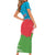 Personalized Azerbaijan Flag Style Family Matching Short Sleeve Bodycon Dress and Hawaiian Shirt Azerbaijani Flag Day
