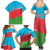 Personalized Azerbaijan Flag Style Family Matching Summer Maxi Dress and Hawaiian Shirt Azerbaijani Flag Day
