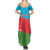 Personalized Azerbaijan Flag Style Family Matching Summer Maxi Dress and Hawaiian Shirt Azerbaijani Flag Day