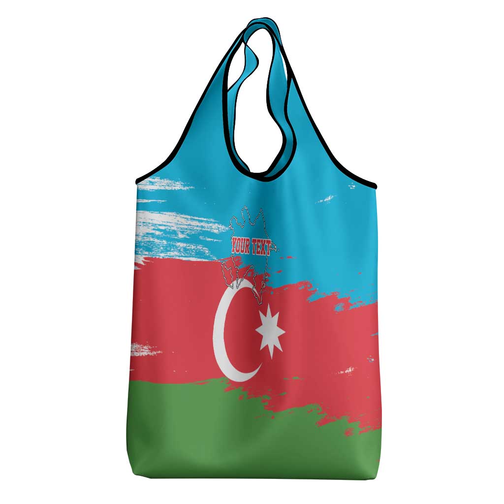 Personalized Azerbaijan Flag Style Grocery Bag Azerbaijani Flag Day