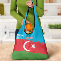 Personalized Azerbaijan Flag Style Grocery Bag Azerbaijani Flag Day
