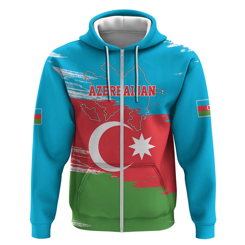 Personalized Azerbaijan Flag Style Hoodie Azerbaijani Flag Day