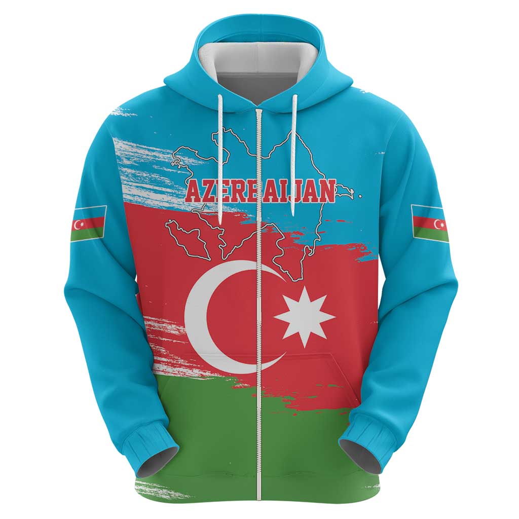 Personalized Azerbaijan Flag Style Hoodie Azerbaijani Flag Day