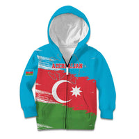 Personalized Azerbaijan Flag Style Kid Hoodie Azerbaijani Flag Day