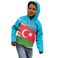 Personalized Azerbaijan Flag Style Kid Hoodie Azerbaijani Flag Day