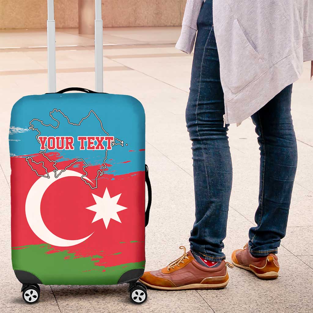 Personalized Azerbaijan Flag Style Luggage Cover Azerbaijani Flag Day